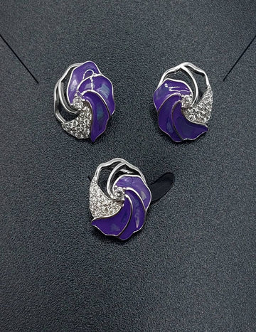 Purple Swirls Like A Gown S925 Silver Bracelet