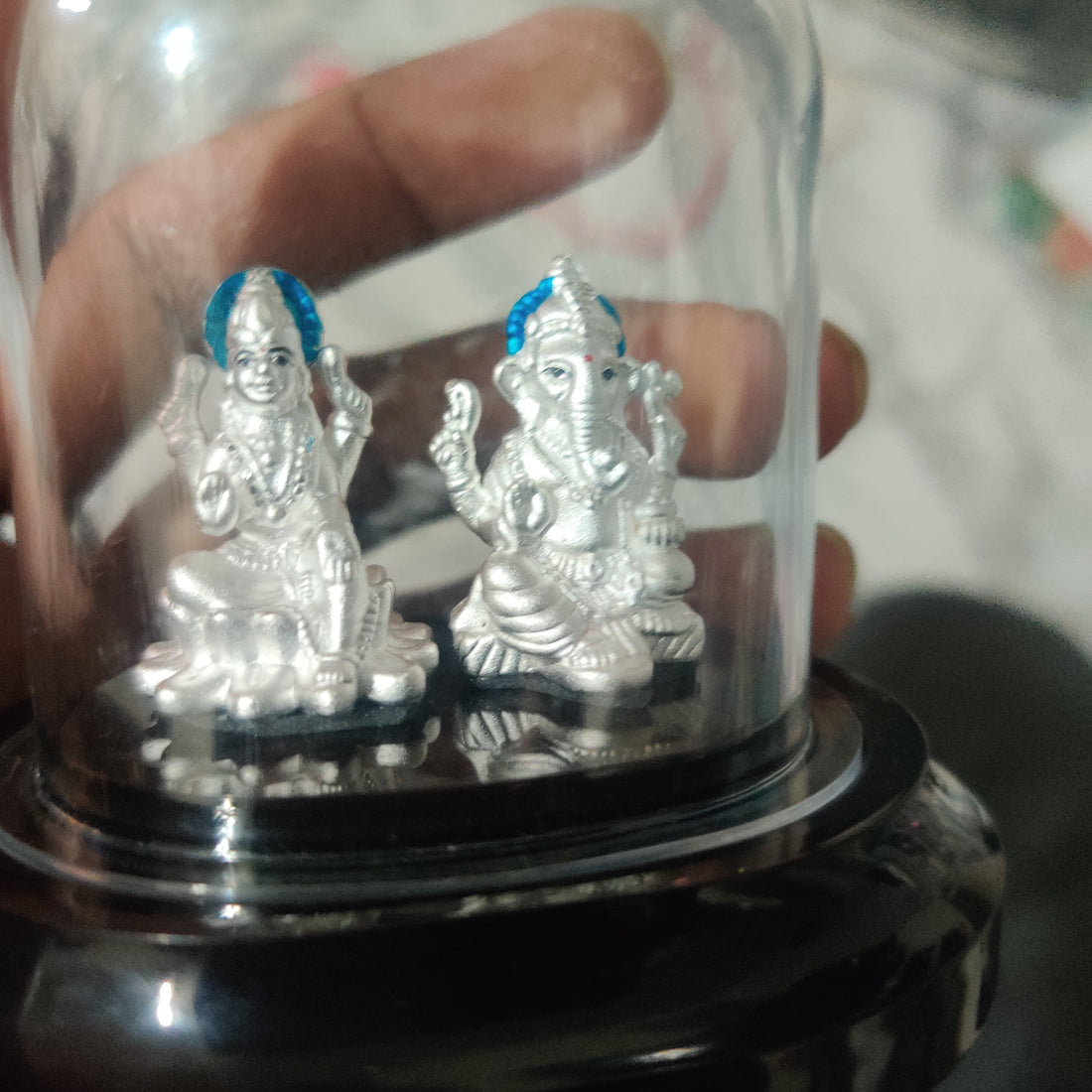 EI ganesh Lakshmi 999 silver idol-68200