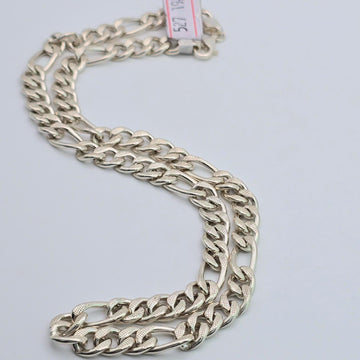 925 Sterling Silver Figaro Chain Necklace – Classic Italian 3+1 Link Jewelry Men Chains 527-21400