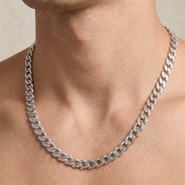 925 Sterling Silver Curb Link Chain Necklace - Solid Silver Men's Jewelry Men Chains 542-321000