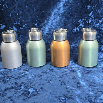 Custom Engraved Metallic Flask Water Bottle- Assorted Colors