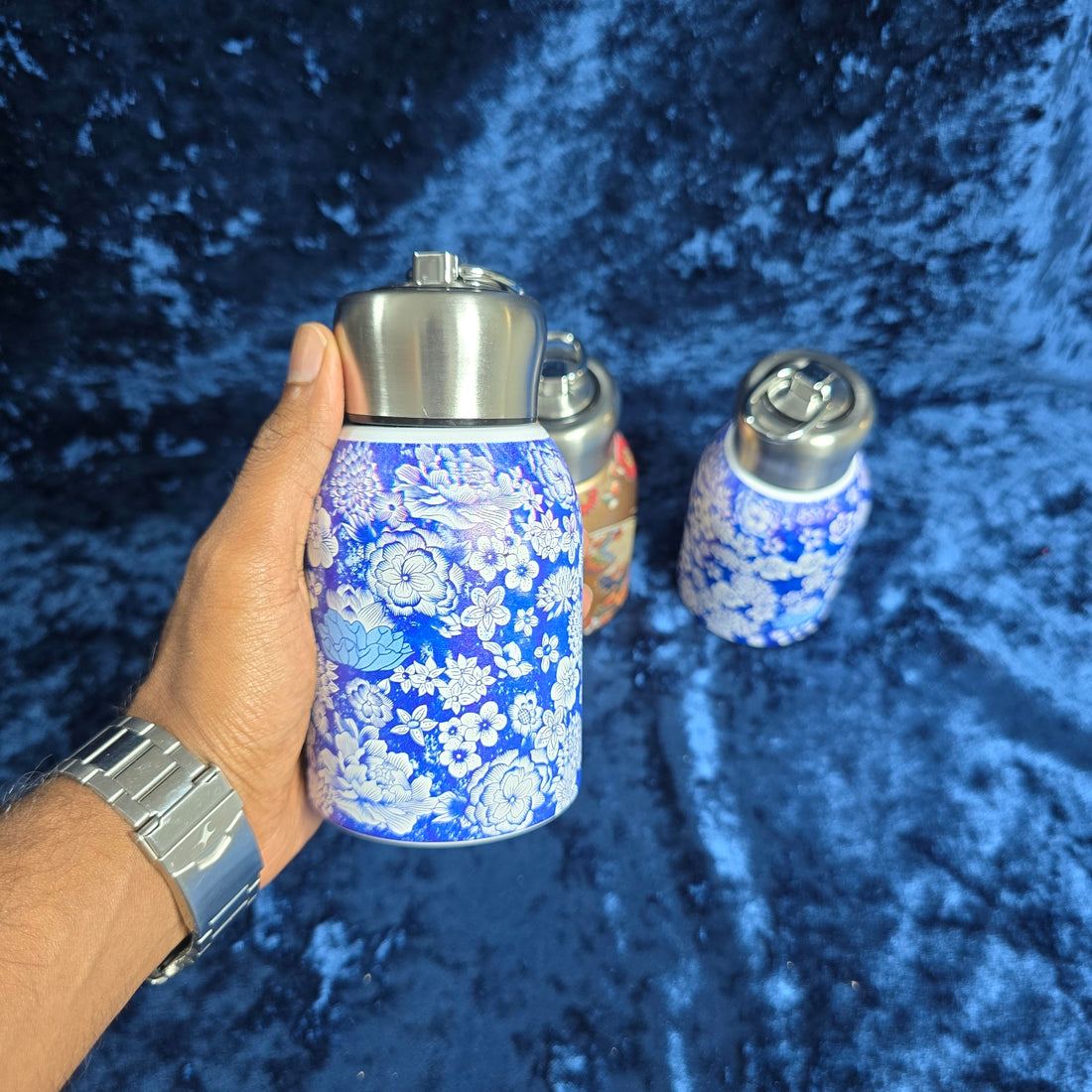 Printed Stainless Steel Flask - Assorted Colors
