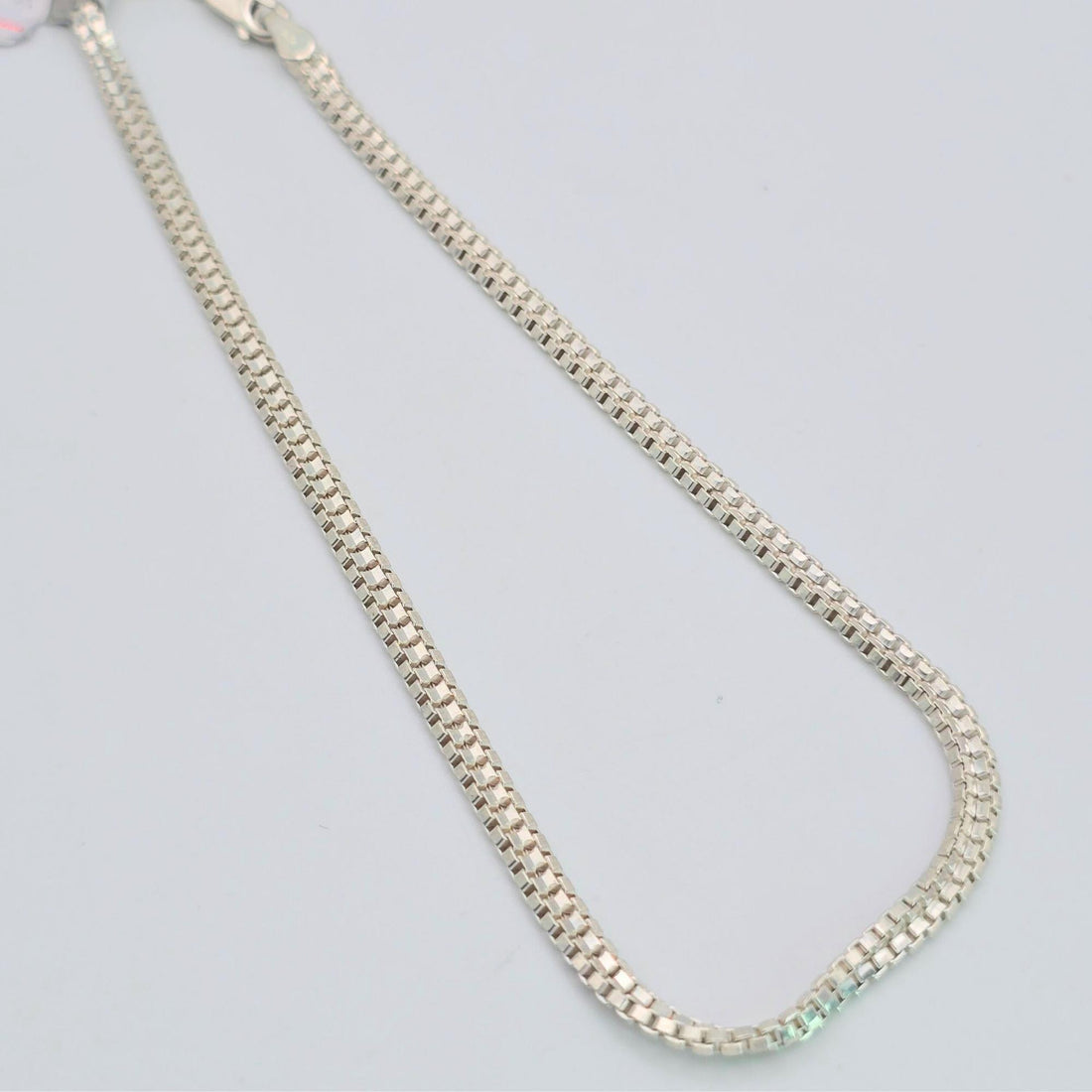 925 silver box chain anklet, sterling silver Venetian link ankle bracelet for women, hypoallergenic durable foot jewelry, minimalist geometric anklet Canada USA