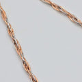 925 Silver Two-Tone Rose Gold & Silver Braided Anklet | Kalaachar Jewellers