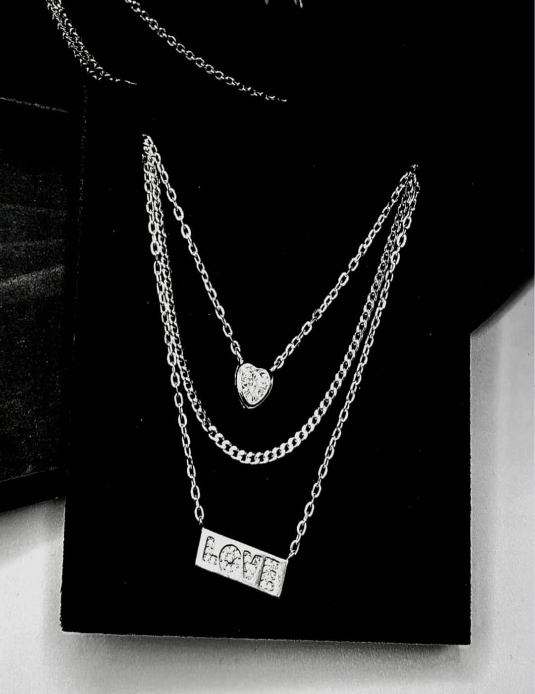 3 - Layer Dainty - Love You Baby S925 Silver Necklace