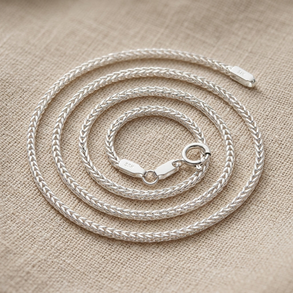 925 Silver Dainty Curb Link Anklet - Minimalist Sterling Silver Foot Jewelry 1pc 337-55000