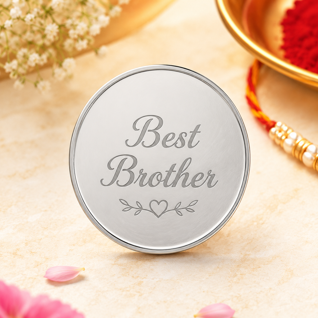 20g Custom Engraved Real Silver Coin (999 Pure) - Personalized Return Gift