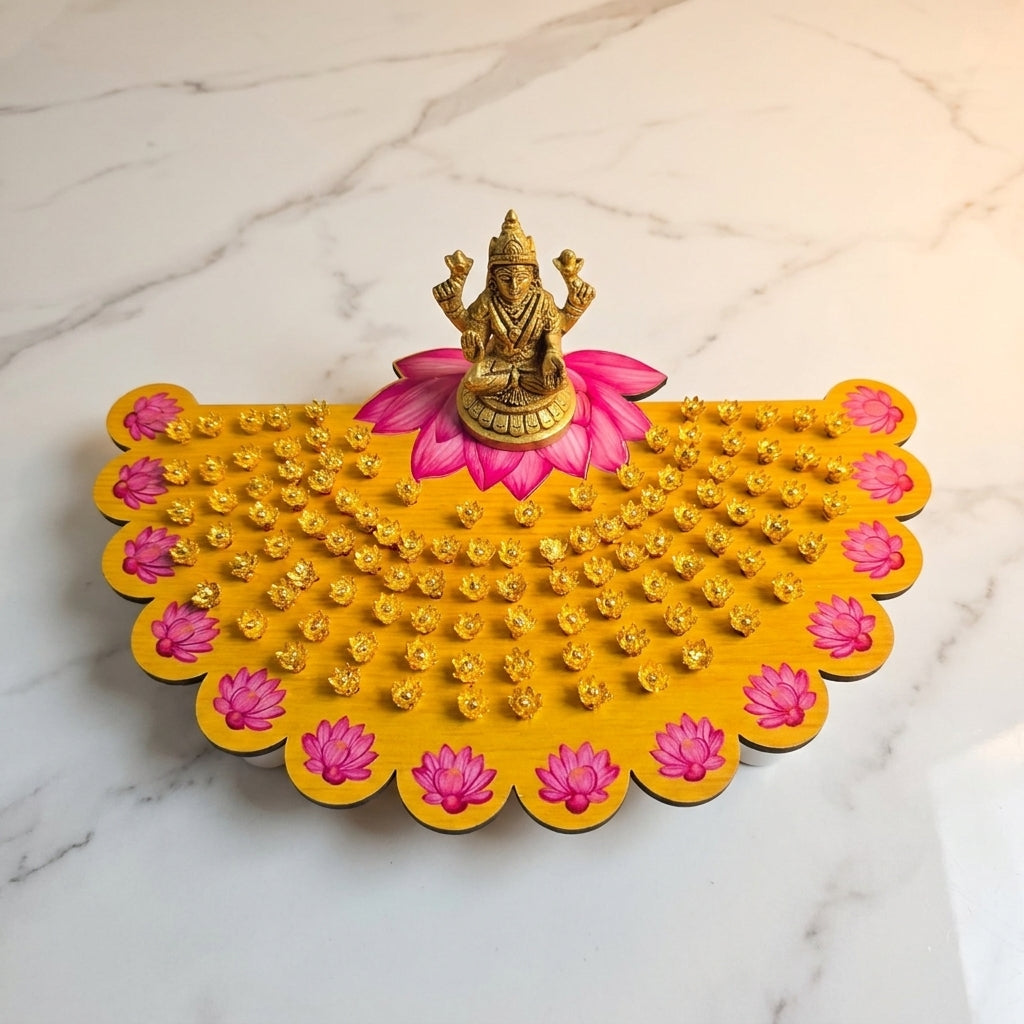 Lotus-Shaped Varalakshmi Pooja Thamboolam & Return Gift Tray