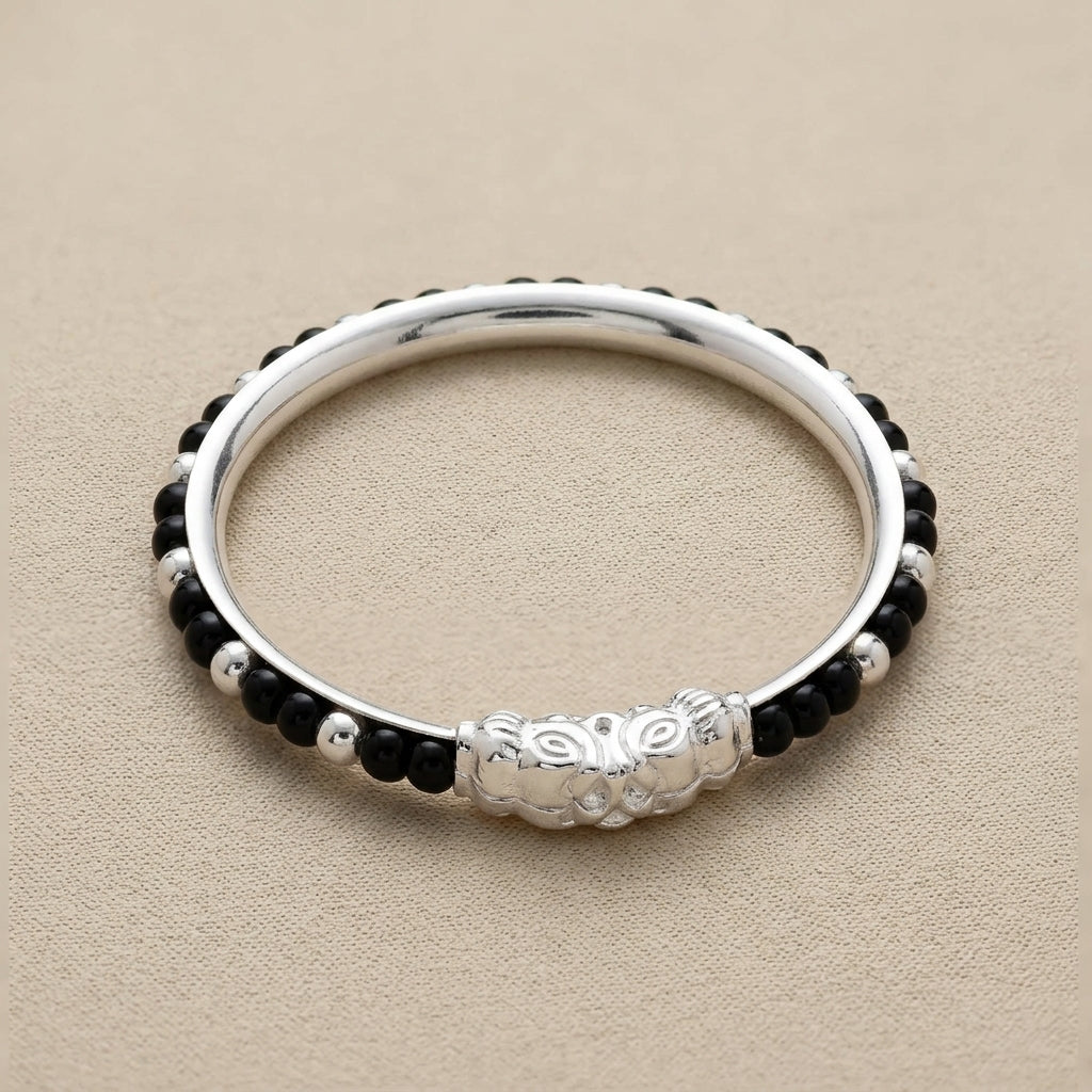 925 Silver Baby Bangle | Smooth Infant Kada 0–6 Months-0-6-1