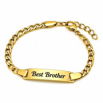 Personalized Rakhi Bracelet - Waterproof 18K Gold Finish - PJ8