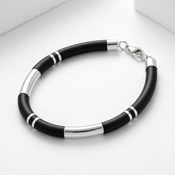 Black and Silver Spiral Bracelet Baby 378-26000