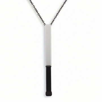 Custom Engraved Vertical 3D Bar Necklace in Gold and Silver Stainless Steel, Water-proof and Hypoallergenic Personalized Jewelry for Couples and New Parents