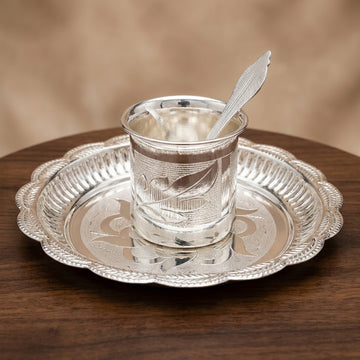 Silver Panchapatram Set