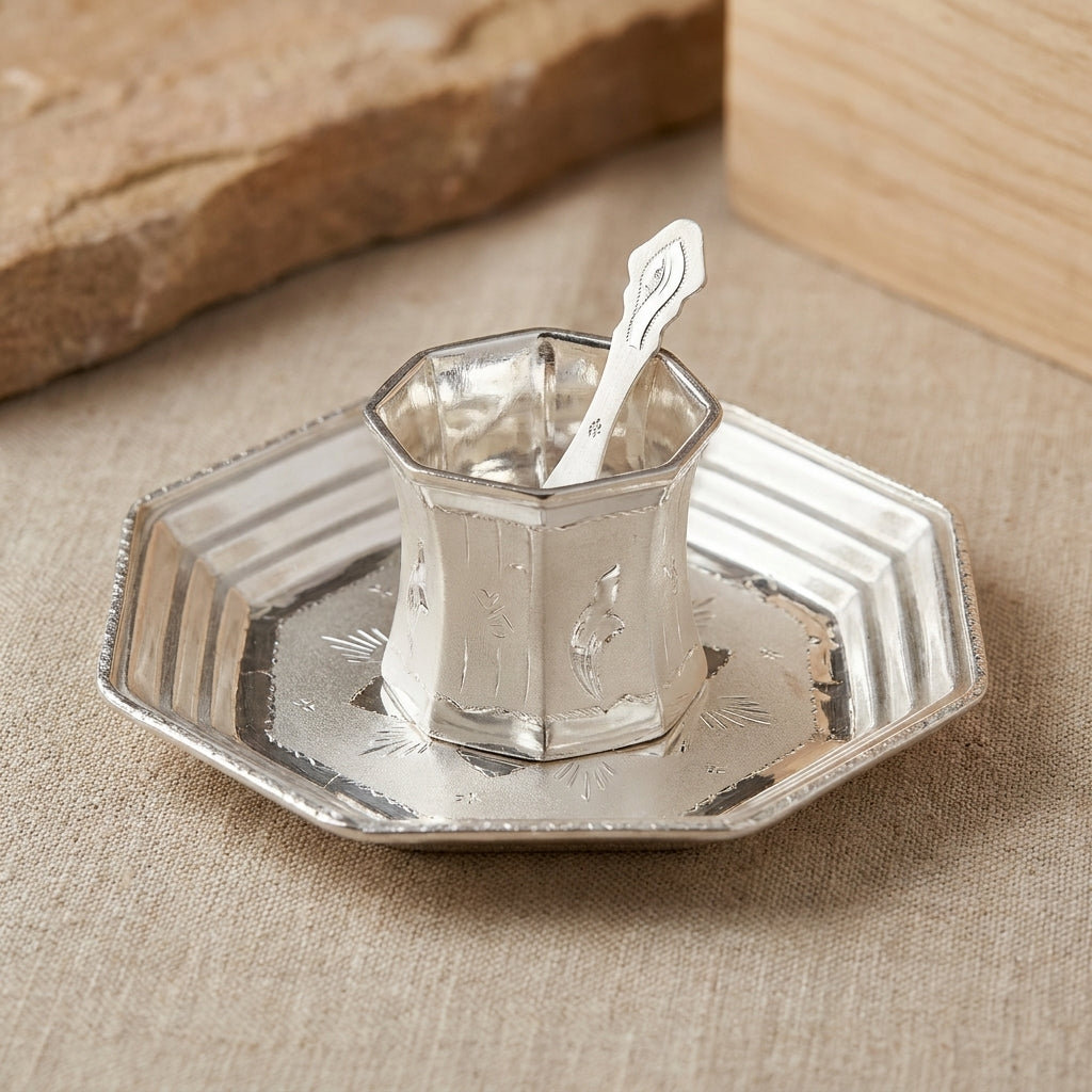 Silver Panchapatram Set