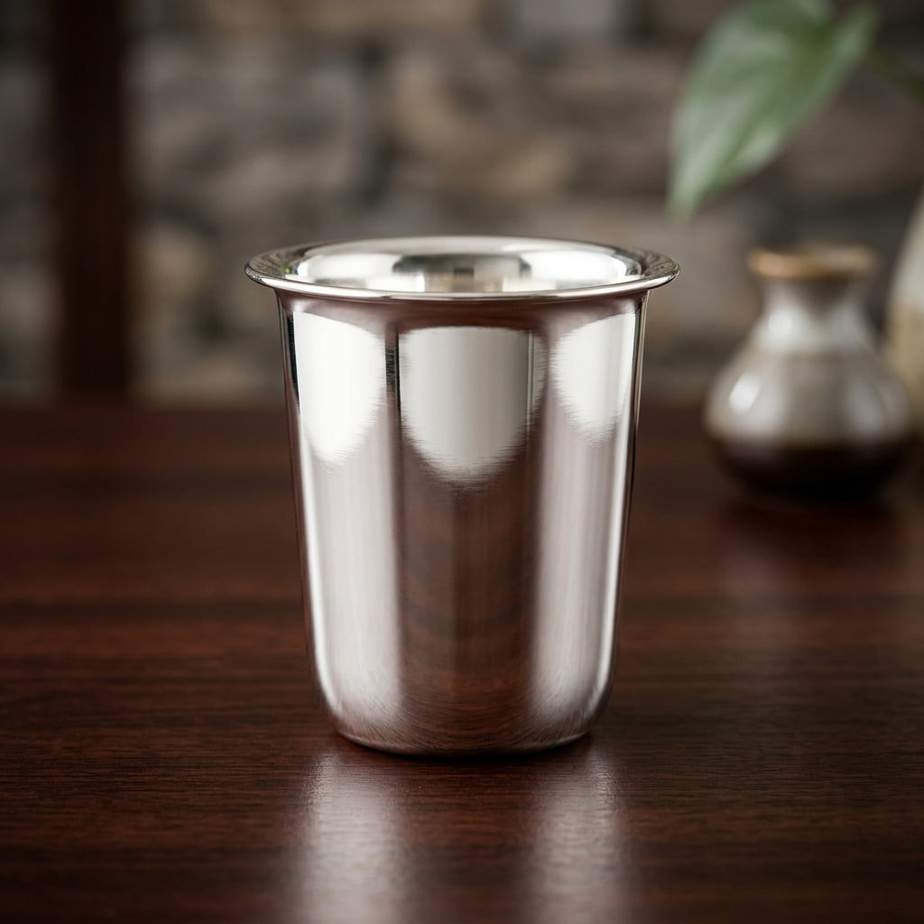 Elegant Real Silver Tumbler for Baby, Puja Rituals -31500