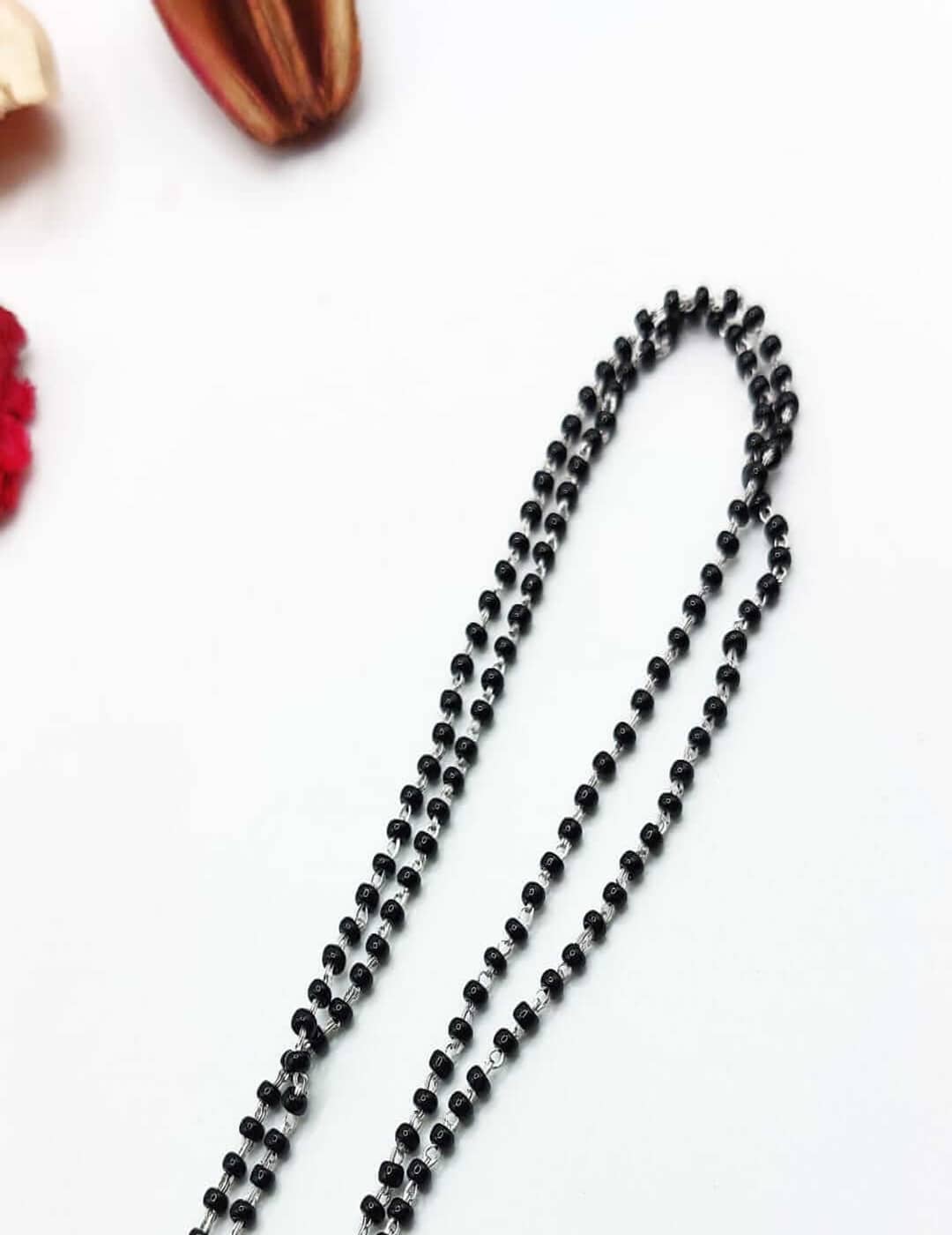 Black Ball Anklet S925 Silver Anklet - Payal - Leg Chain