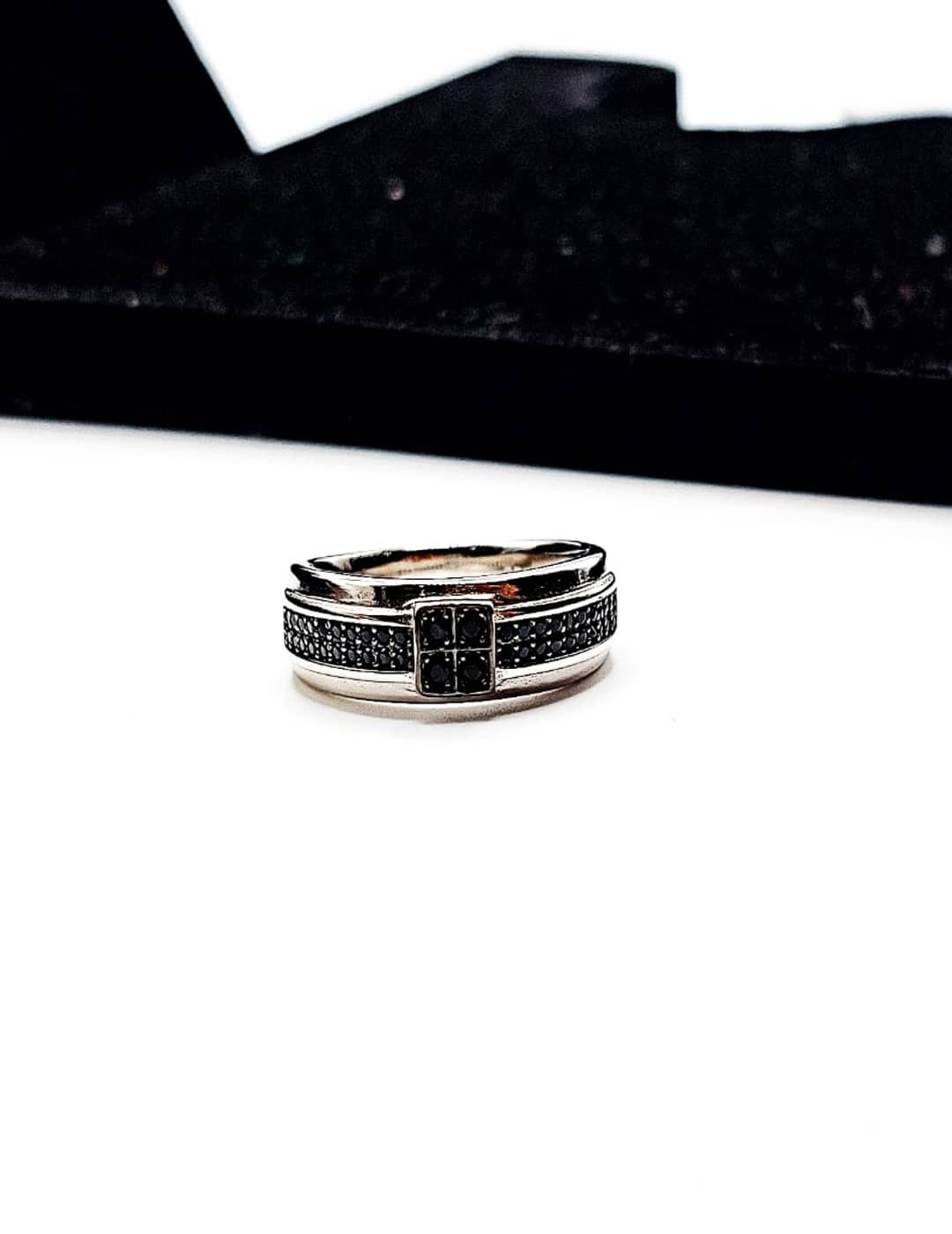 Black Stone Box Ring