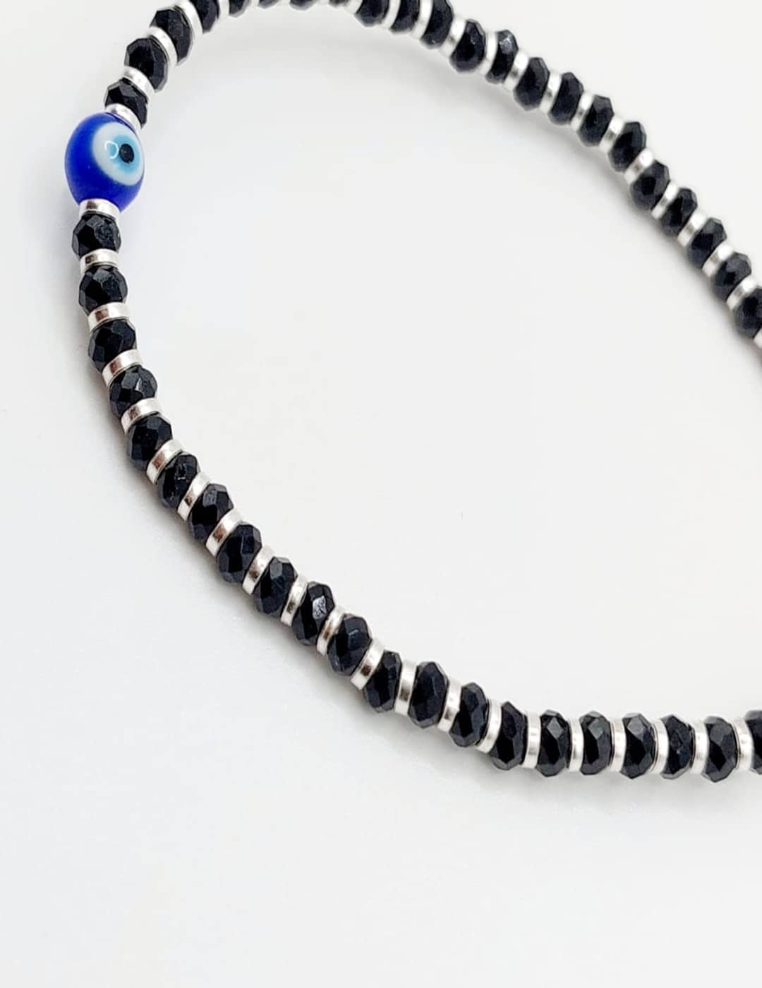 Classic Black Bead With Evil Eye