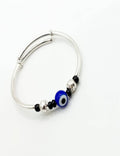 Classic Silver Frame Adjustable Evil Eye Kada - Anklet S925 Silver