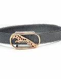 Copper Finish Jaguar On A Stretcheable Band S925 Silver Men Bracelet