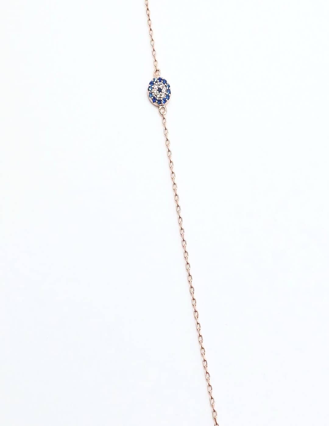 Dainty Rose Gold With Blue Stones S925 Silver Bracelet