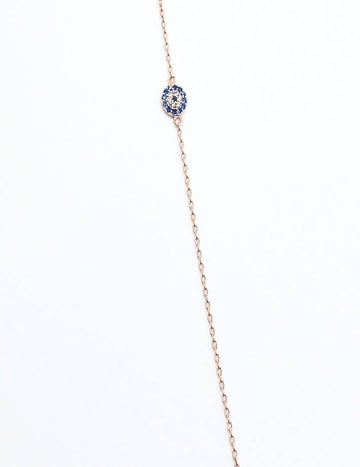 Dainty Rose Gold With Blue Stones S925 Silver Bracelet