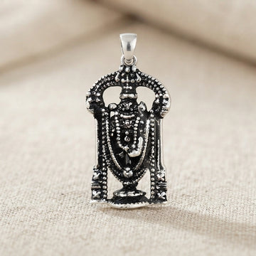 Real Silver Lord Balaji Venkateswara God Pendant-1296-3-1