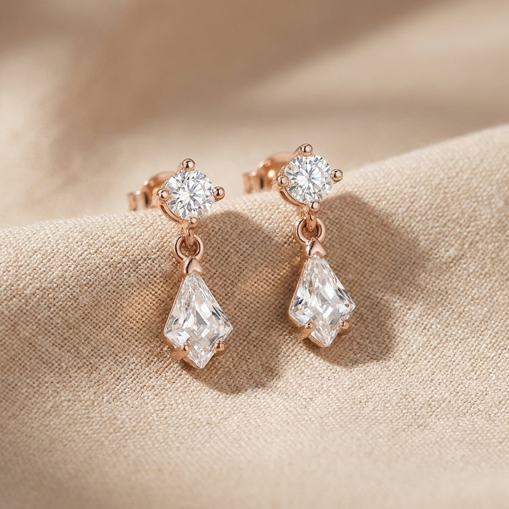 Elegant Daily Wear Silver Drop Earrings for Women & Girls-1178-1-0