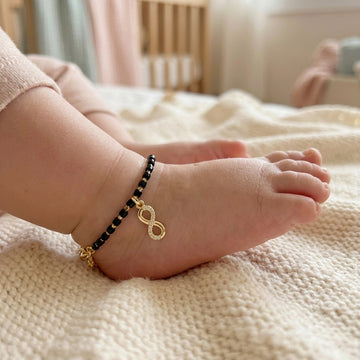 Little Star Baby Anklets with Sparkling Infinity Charm-1050-3-4