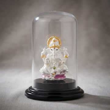 Auspicious 999 Pure Silver Ganesh Idol with Case-1199-4-89