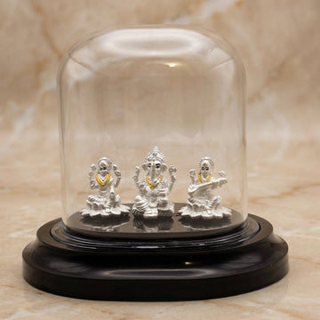 999 silver Ganesha Lakshmi Saraswati Idols for Car & Home-71800