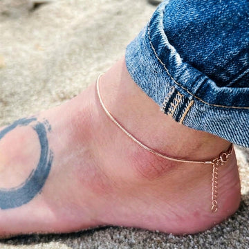 925 Sterling Silver Snake Chain Anklet for Women-1061-2-9