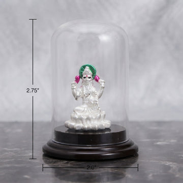 Pure 999 Silver Lakshmi Idol for Car Dashboard & Mandir-1202-4-05