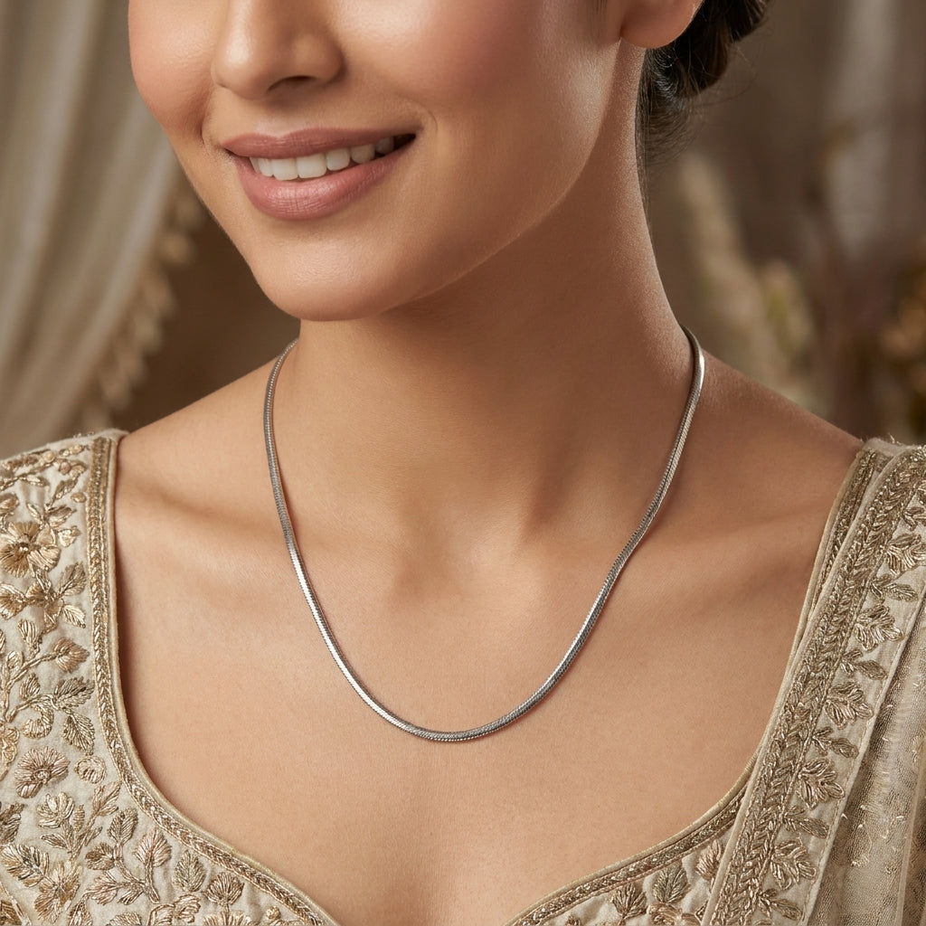 925 Sterling Silver Snake Chain for Women & Kids-994-5-7