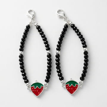 Charming Kids Real Silver Strawberry Bracelet Pair-1156-0-0