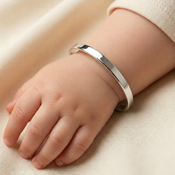 Sterling Silver Baby Kada Bracelet Pair - Timeless Gift-1042-24-5