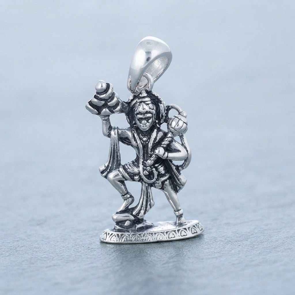 Sterling Silver Hanuman Pendant - Divine Strength-1276-4-3