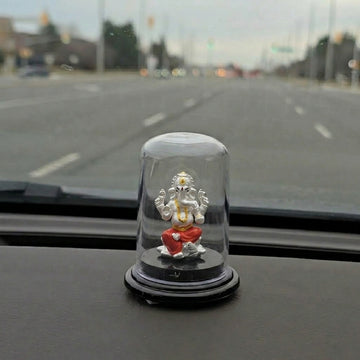 999 Silver Lord Ganesh Idol for Car Dashboard & Mandir-5-4
