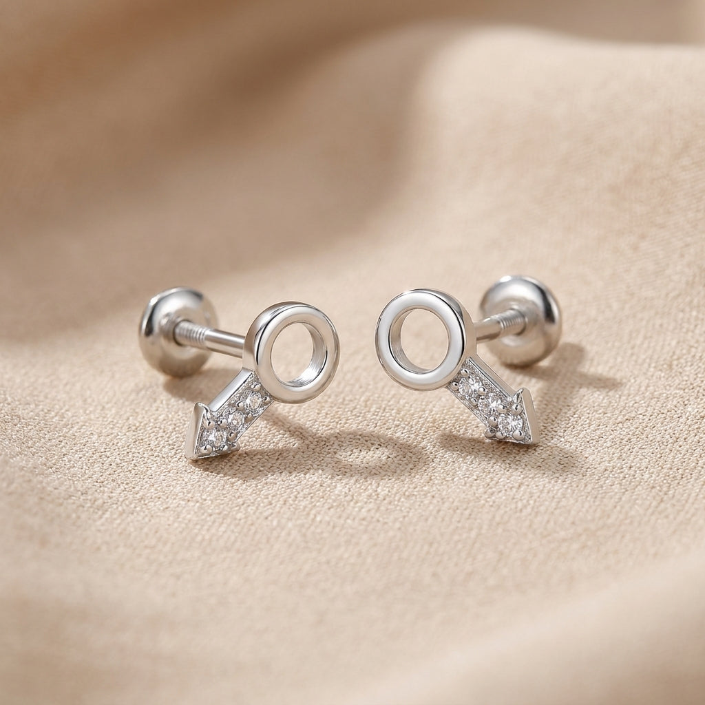 Everyday Chic Silver Stud Earrings - Women & Girls-1181-1-2