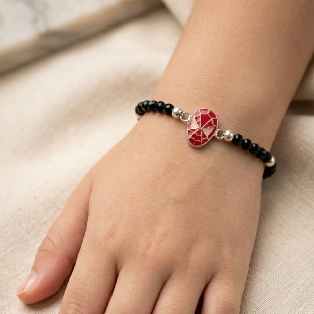 925 Silver Baby Bracelet Pair with Spidey Charm-1006-0-0