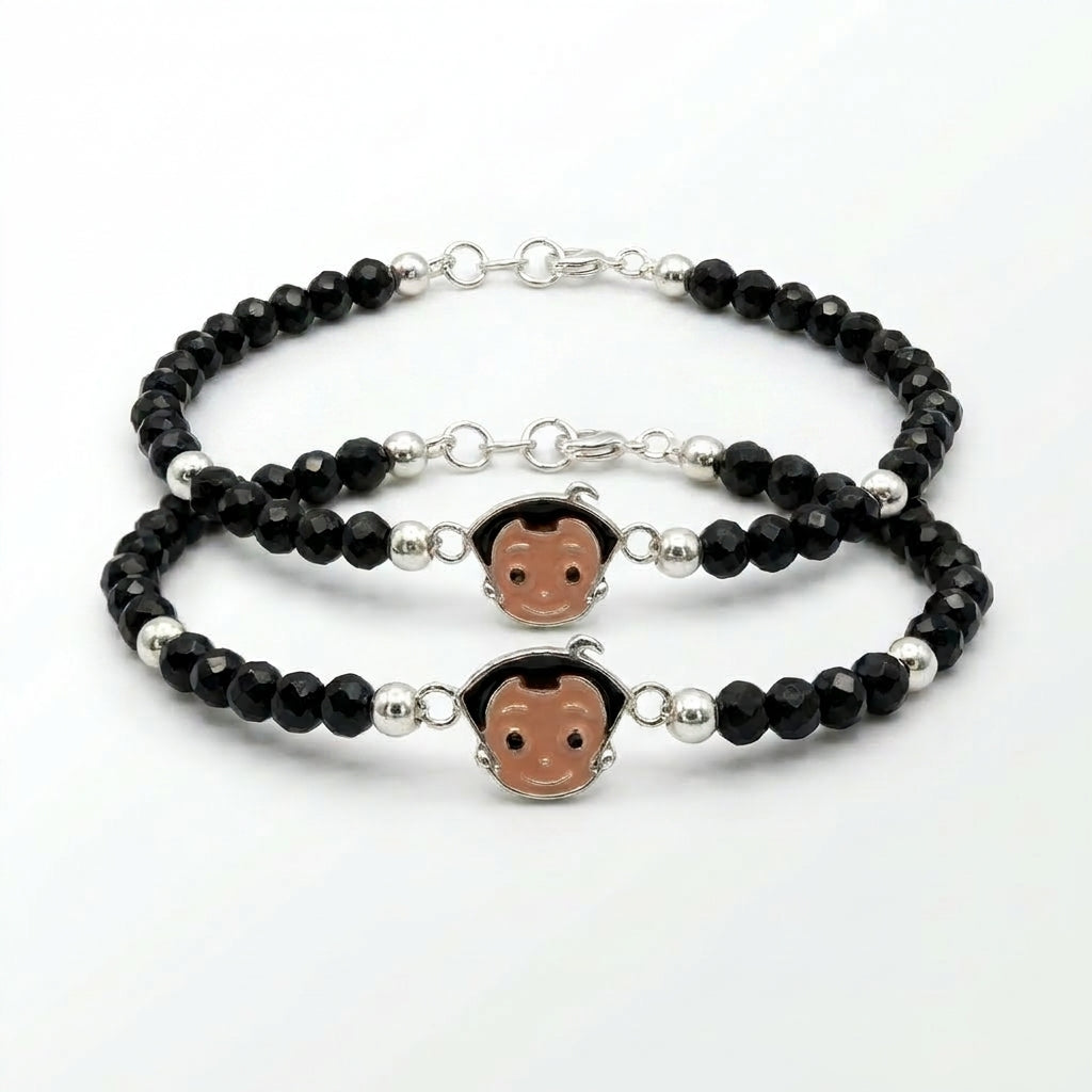 Pair of 925 Silver Baby Chotta Bheem Bracelet-1004-0-0