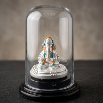 Auspicious 999 Silver Ganesh Idol for Car & Home Pooja-6-11