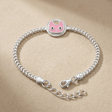 Boy's Sterling Silver & Blue Bracelet-1130-4-5