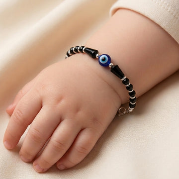 Adjustable 925 Sterling Silver Evil Eye Baby Bracelet-1136-0-0