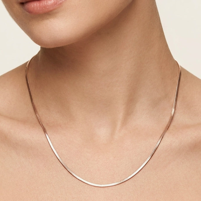 Sleek 925 Silver Snake Chain Necklace for Women & Kids-988-4-6
