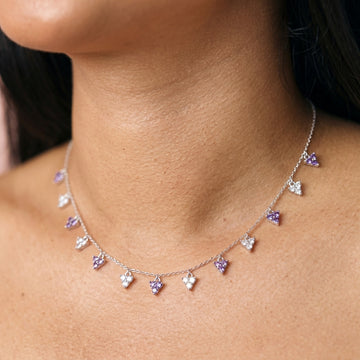 Sparkle Charm Silver Necklace | 925 Sterling-1188-5-3
