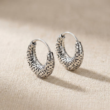 Simple Daily Wear Silver Hoop Earrings for Women & Teens-439-1-3