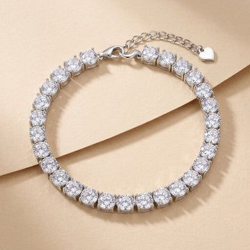 Elegant 925 Sterling Silver CZ Tennis Bracelet-659-16-9