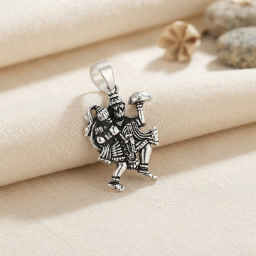 Elegant Silver Hanuman Pendant for Protection-1291-2-7