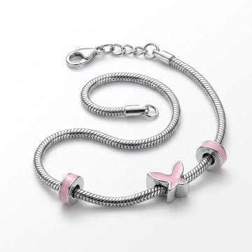 Charming 925 Silver Butterfly Kids Kada Bracelet-1011-4-2